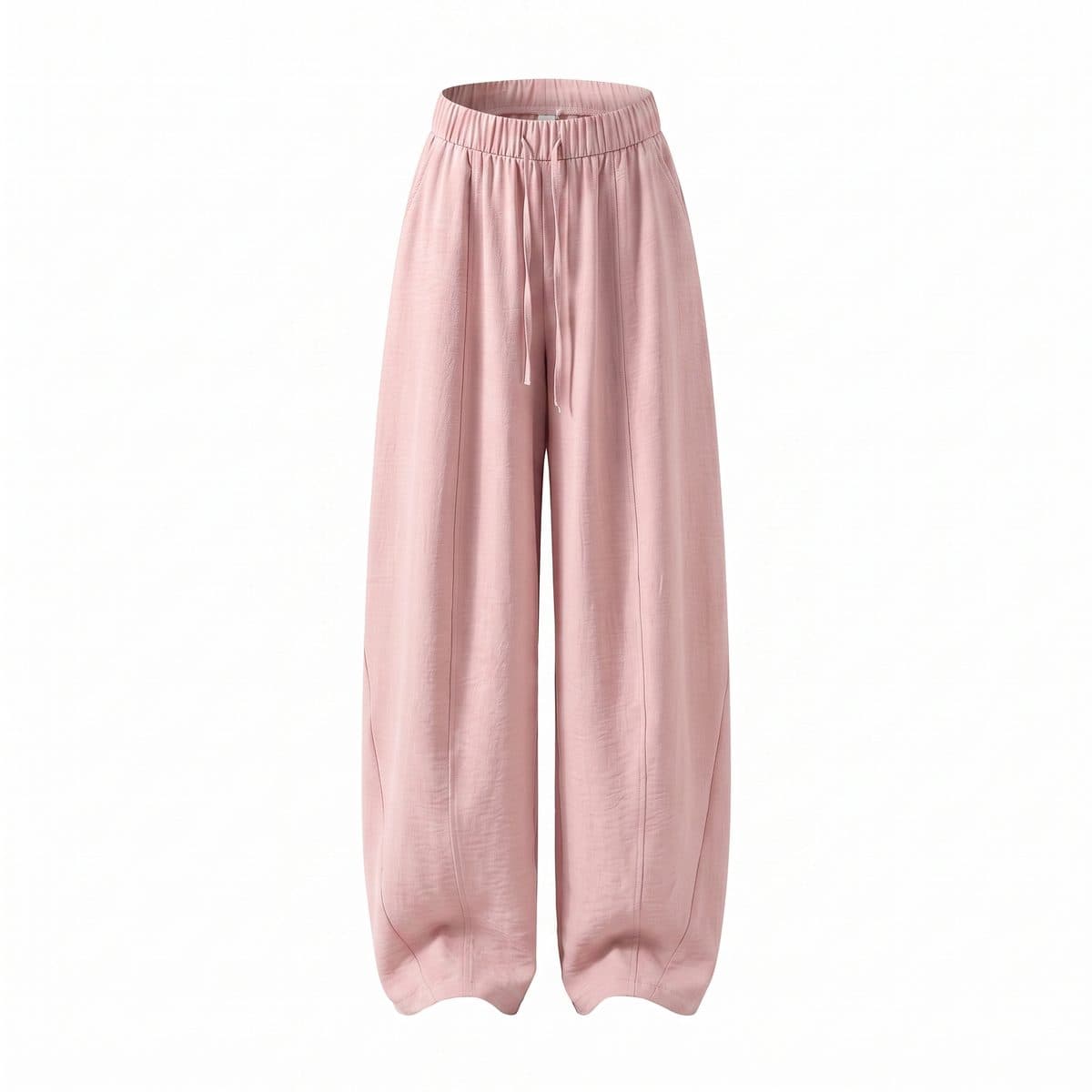 Curved Wide-Leg Pants